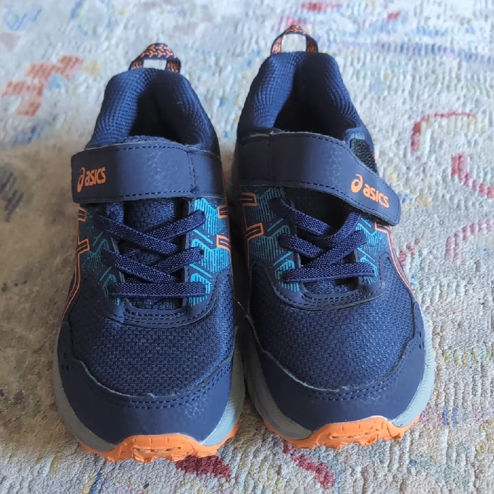 EUC Asics Blue and Orange Sneakers with Breathable Mesh - Picture 2 of 7